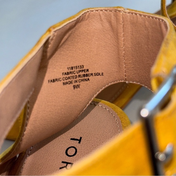 Torrid Mustard Suede Women's Sandals - Picture 4 of 4